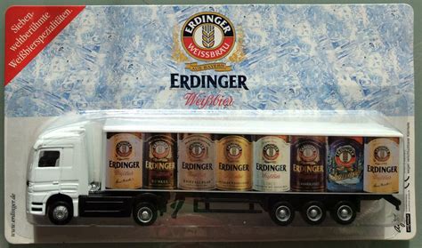 Miniatur Werbetruck LKW Mercedes Actros Erdinger Weißbier aus Bayern