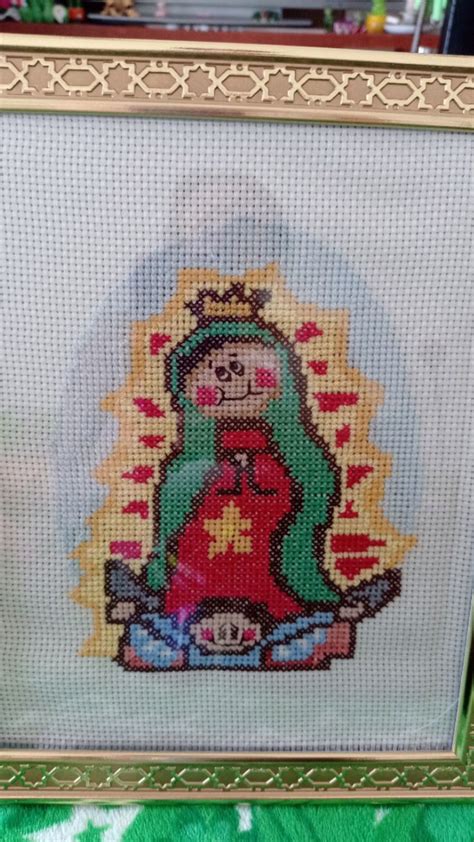 Virgen De Guadalupe En Punto De Cruz En 2022 Punto De Cruz Puntos