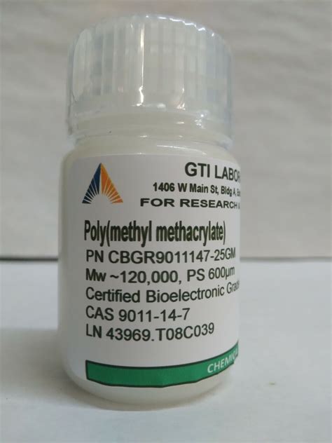 Poly methyl methacrylate Mw 120 000 PS 600μm Certified