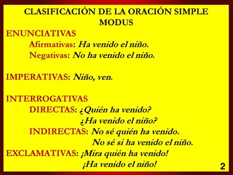 Clasificaci N De La Oraci N Simple Ppt Descargar