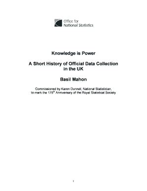 Fillable Online Unstats Un Knowledge Is Power A Short History Of