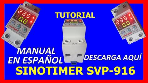 🥇SINOTIMER SVP-916 MANUAL TUTORIAL, EL MAS BARATO SOBRETENSIONES ...
