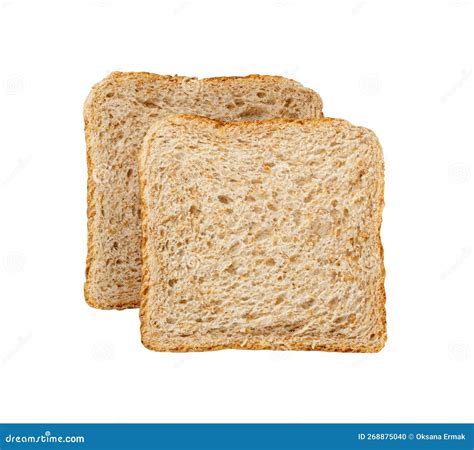 Whole Grain Healthy Sandwich Bread Square Slices Isolated Supermarket