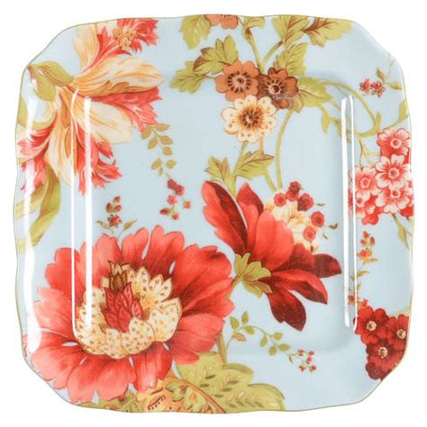 Spring Botanicals Square Appetizer Plate By Fifth Pts