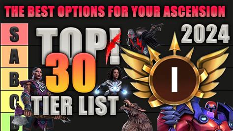 Mcoc Ascension The Best Champions Top 30 And Tier List Youtube