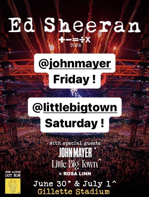 Pop Flop On Twitter John Mayer Is The Opening Act For Ed Sheeran S