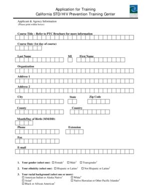 Fillable Online Publichealth Lacounty Application For Training