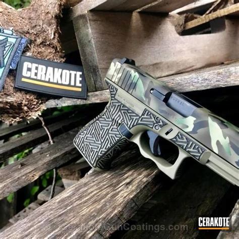 Custom Glock 23 Handgun Done In A Custom Cerakote Camo Finish By Web