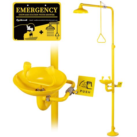 Buy Cgoldenwall Combination Emergency Eyewash Shower Station Emergency