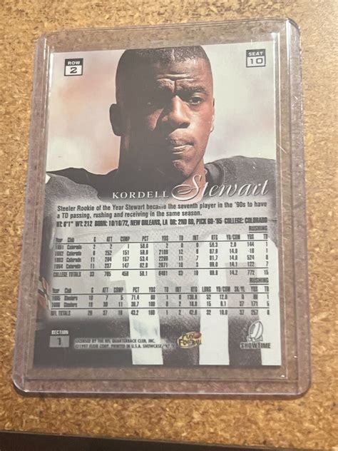 1997 Flair Showcase Row 2 10 Kordell Stewart For Sale Online EBay