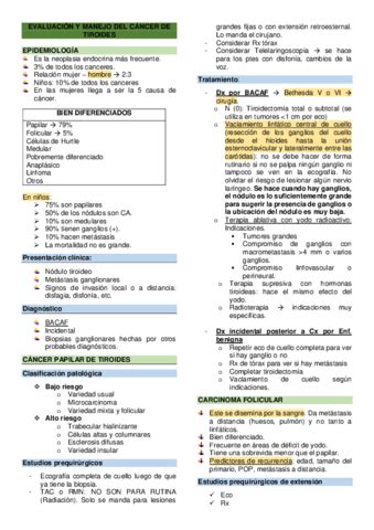 Evaluacion Y Manejo Del Cancer De Tiroides Pdf