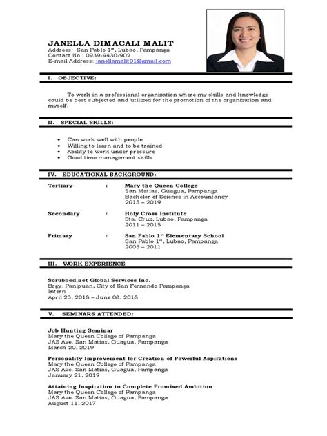OJT Resume | PDF