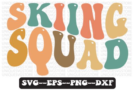 Skiing Squad Skiing Retro Wavy Svg Graphic By Uniquesvgstore Creative