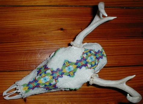 Beaded Deer Skulls Hand Crafted Beaded Deer Skull This Is An