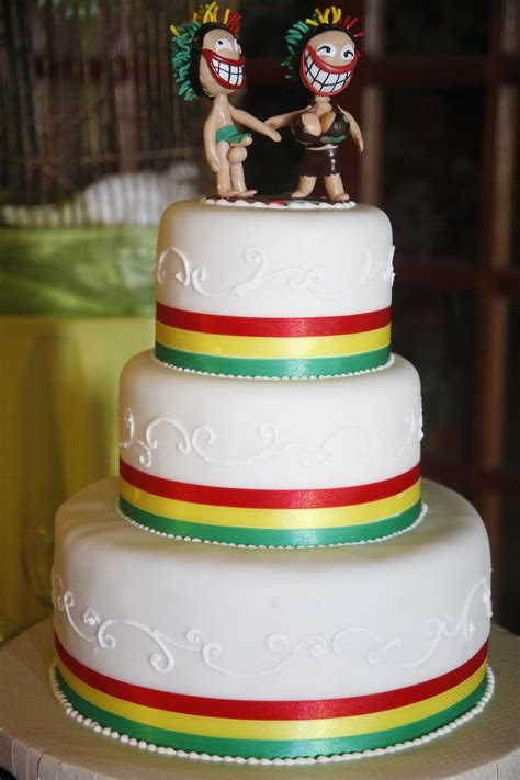 Reggae themed Wedding Cake | Rasta wedding, Beach wedding cake, Wedding ...