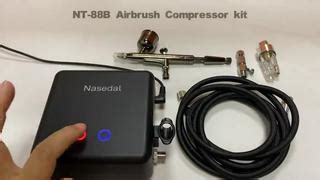 Nasedal Newest Mm Dual Action Black Airbrush Kit With Auto Stop Air