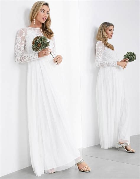 Asos Edition Ayla Embroidered Bodice Maxi Wedding Dress Shopstyle Bride