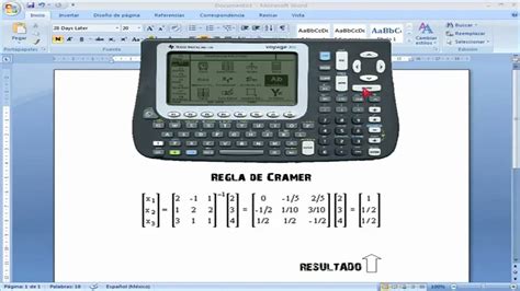 Resolver Matrices Con Calculadora Texas Voyage Virtual Youtube