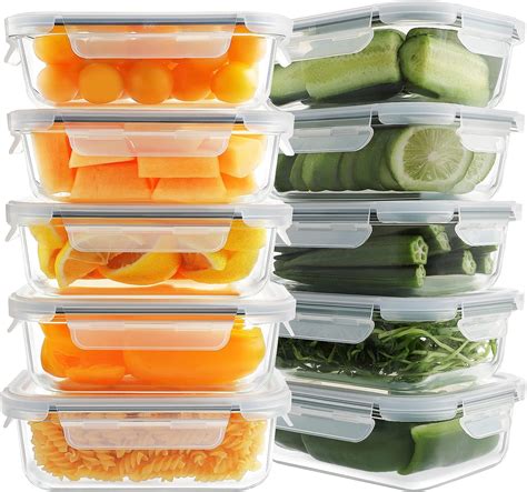 Amazon M MCIRCO 10 Packs Glass Meal Prep Containers With 1