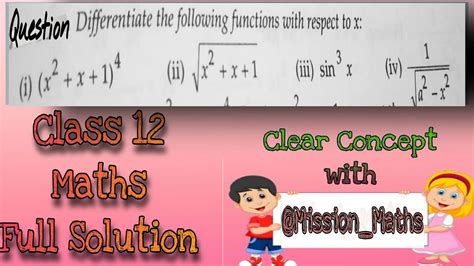 Differentiate W R T X X X Differentiation