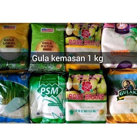 Jual Gula Kemasan 1kg Gula Gula Pasir Gulaku 1kg Rose Brand