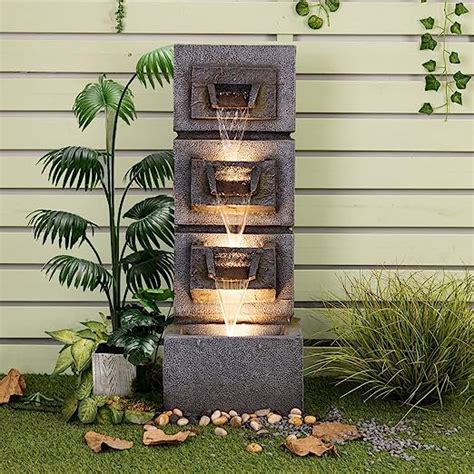 Amazon Serbilhome Water Modern Fountain Outdoor Led Lights