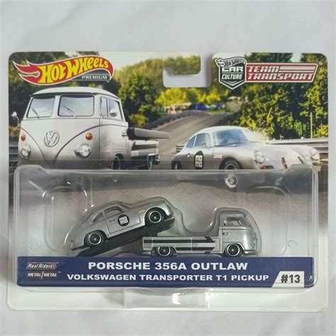 Hot Wheels Premium Car Culture Team Transport Porsche 356a Outlaw Vw Transporter T1 Pickup