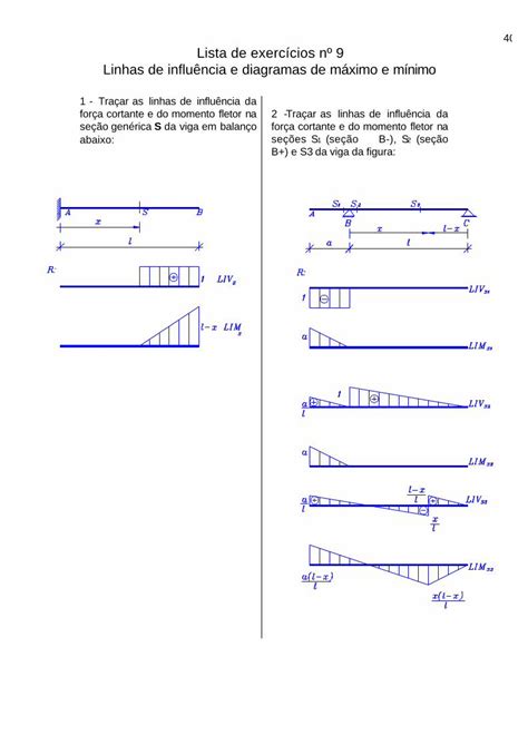 Pdf Lista De Exercícios Nº 9 Linhas De Influência E … · 40 Lista De