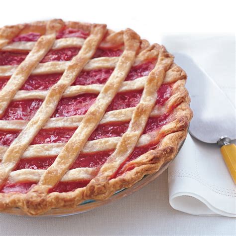 Lattice Topped Strawberry Rhubarb Pie Recipe Epicurious