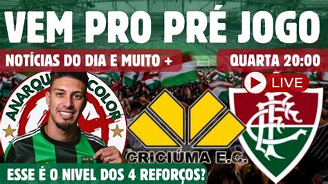 VEM PRA LIVE PRÉ JOGO DE CRICIÚMA X FLUMINENSE RIGONI É REFORÇO