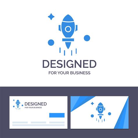 Creative Business Card And Logo Template Astronomy Rocket Space Fly