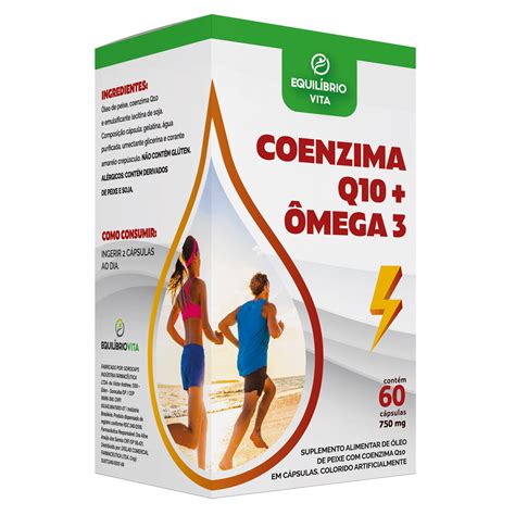 Suplemento Equilíbrio Vita Coenzima Q10 Omega 3 500MG C 60 CAPS