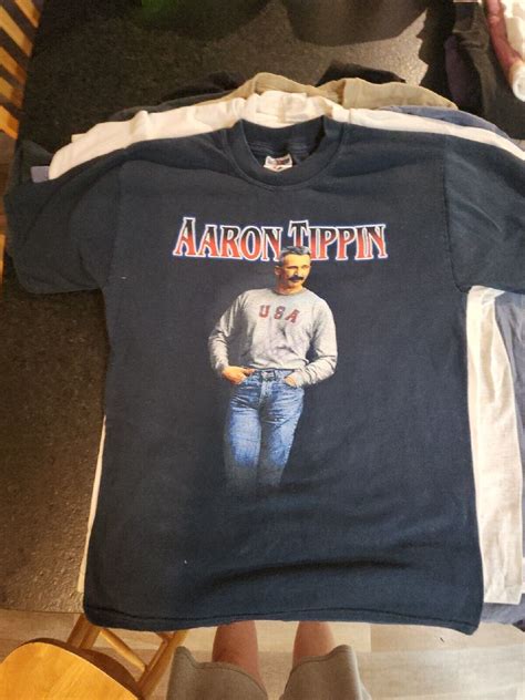 Vintage Aaron Tippin US Tour T Shirt USA Country Band Gem