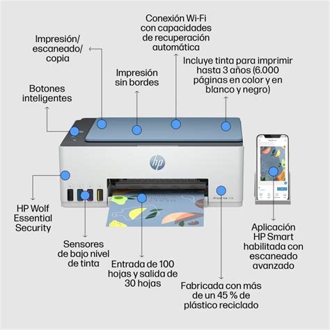 Hp Smart Tank Impresora Multifunci N Color Wifi Con Dep Sito