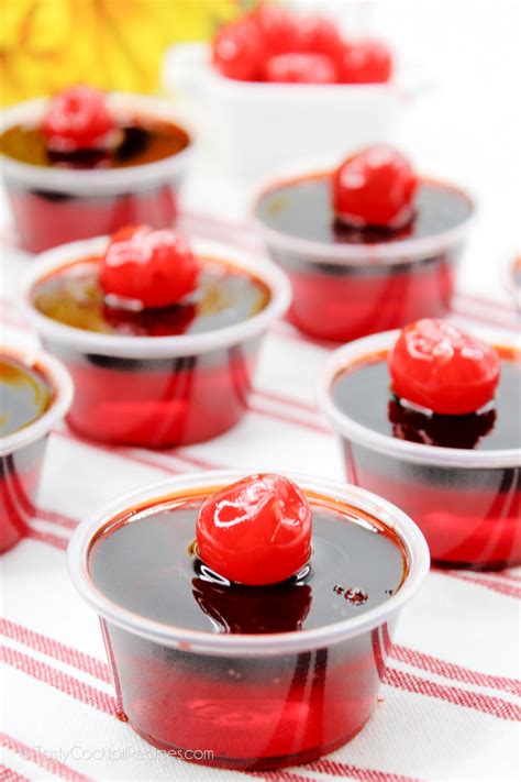 Rum And Cherry Coke Jello Shots Tasty Cocktail Recipes