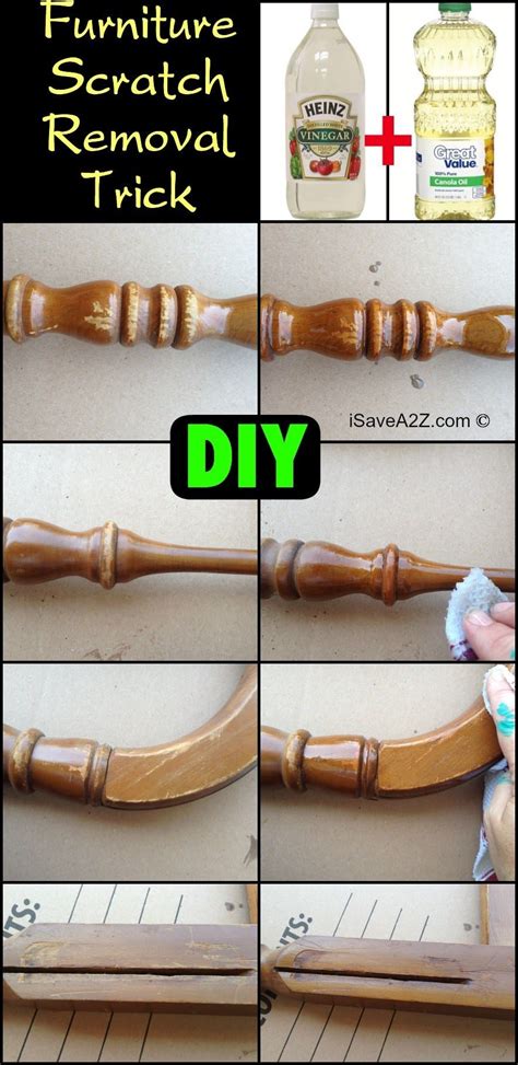 DIY Oil and Vinegar Furniture Scratch Removal Trick - iSaveA2Z.com