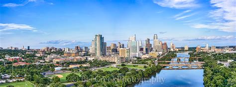 austin cityscape view aerial pano