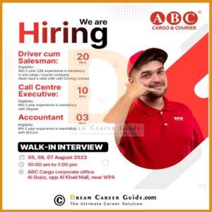 ABC Cargo Courier Jobs Latest Openings 2023