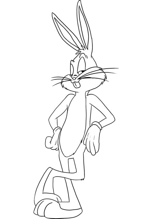 Bugs Bunny De Looney Tunes Para Colorear Imprimir E Dibujar