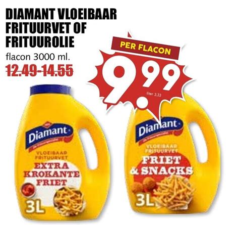 DIAMANT VLOEIBAAR FRITUURVET OF FRITUUROLIE Flacon 3000 Ml Aanbieding