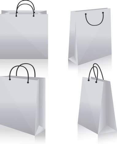 Shopping Bag Icons Design D White Blank Sketch Vectors Stock In Format