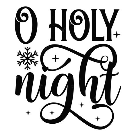 Premium Vector O Holy Night Svg