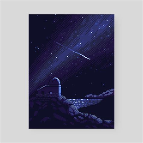 Pixel Art Observatory An Art Print By Kevin Houlihan INPRNT