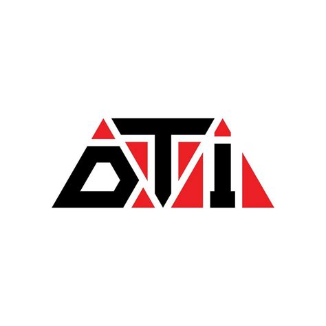 DTI triangle letter logo design with triangle shape. DTI triangle logo ...