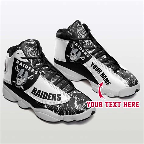 Las Vegas Raiders Lvr Nfl Football Retro Aj Sneakers Customized