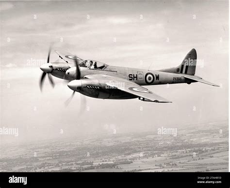 Airplane De Havilland DH 103 Hornet F 3 Of 64 Squadron Stock Photo