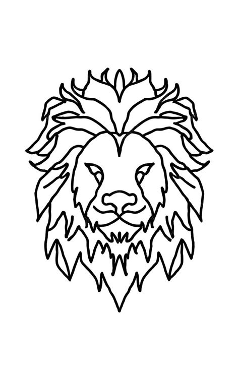 Premium Photo | Lion lion head outline