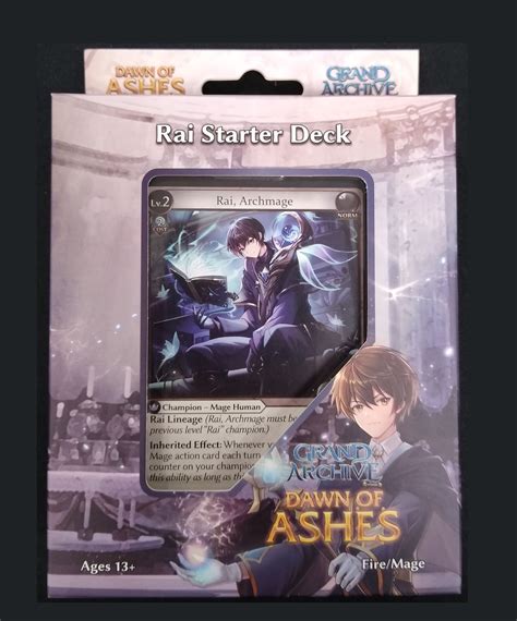 Grand Archive Dawn Of Ashes Rai Starter Deck Valhalla Hobby