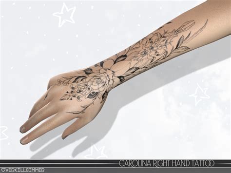 Carolina Right Hand Tattoo Overkill Simmer Sims Tattoos Sims Sims