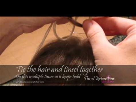 Tinsel Extensions For Hair How To Install Tutorial YouTube